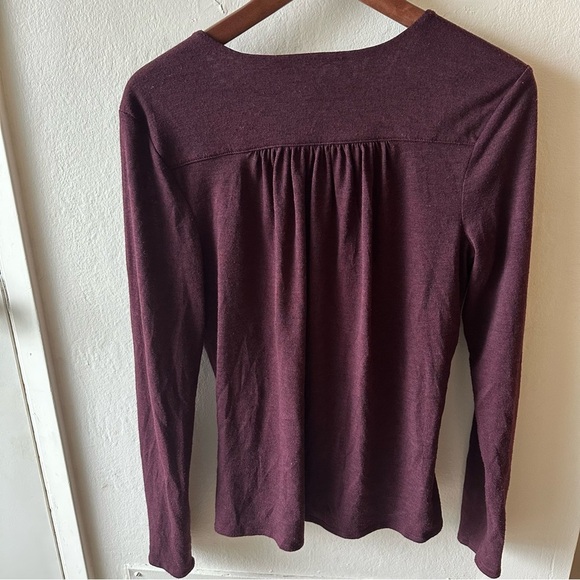 Banana Republic Deep Burgundy Ballet Wrap Super Lightweight Sweater - Picture 3 of 5
